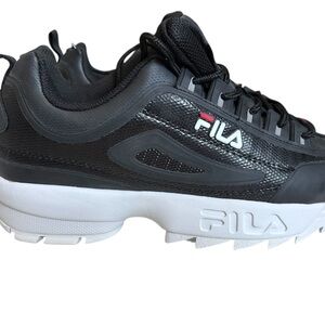 Fila Men's Black and White Sneakers